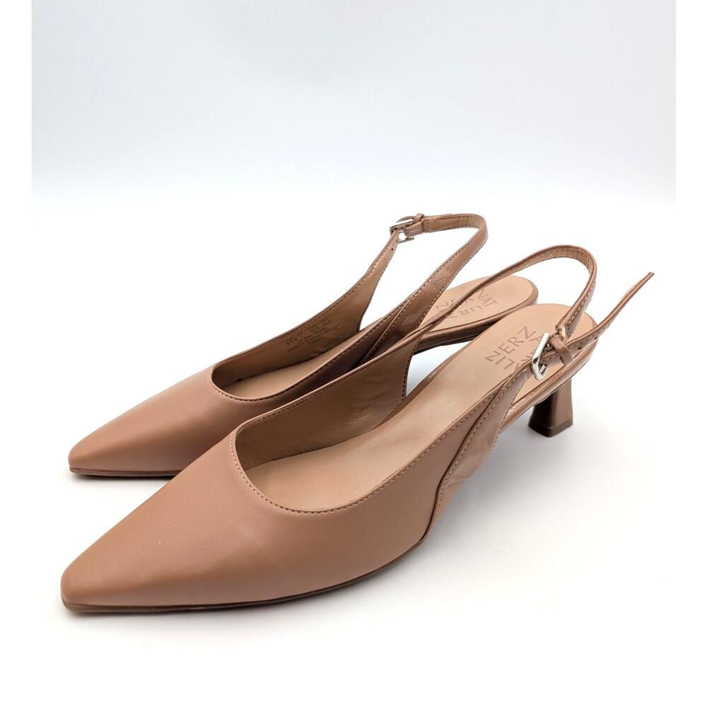 Naturalizer Tansy Slingback Heel Pump Women's Cafe Smooth Size US9.5M EU40.5